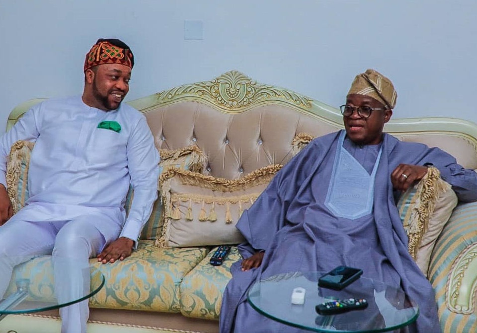 Osun Assembly Chief Whip Felicitates With Governor Oyetola As He Bags FCIB